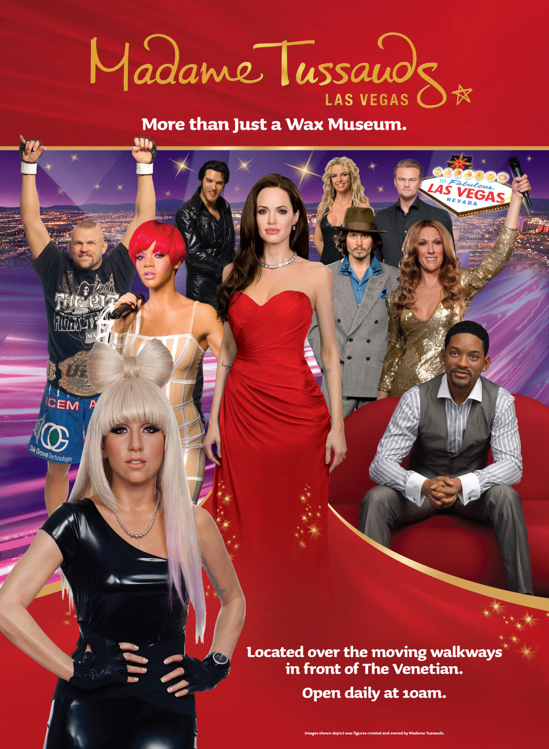Madame tussaud vegas The Las Vegas venue was the first Madame Tussauds to open in the United States. Making a wax figure is an incredibly detailed process. It can take anywhere from four to six months.