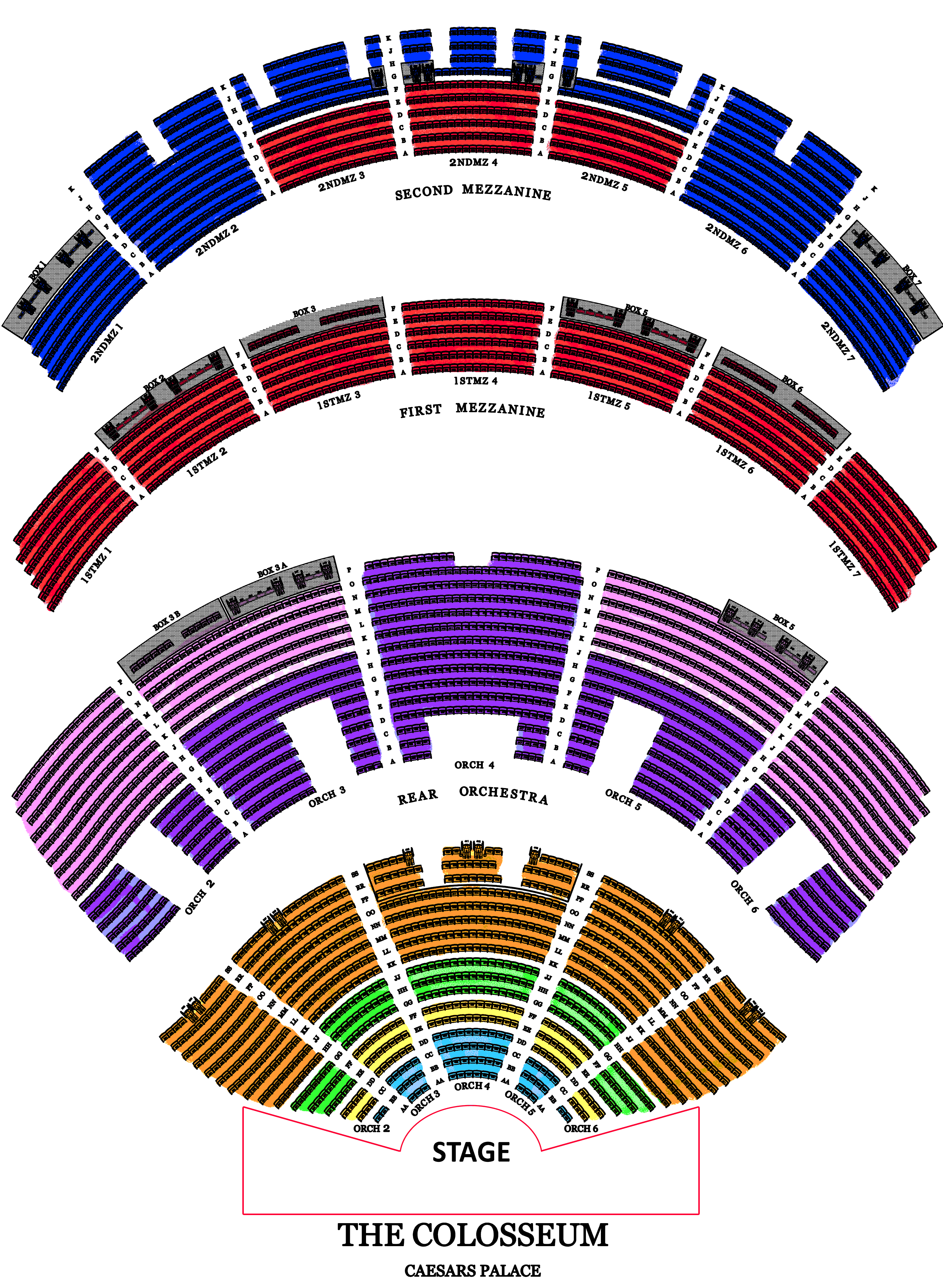 Seating Chart Las Vegas